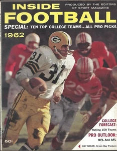 1962 Inside Football magazine Jim Taylor Green Bay Packers San Francisco 49ers V - Picture 1 of 8
