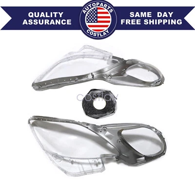 Pair Front Headlight Lens Shell Clear Fit Lexus GS350 GS460 GS450h 2008-2011 - Image 1 of 4