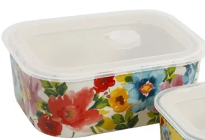 Pioneer Woman Ceramic Food Storage Container / Bakeware Breezy Blossom Vent Lid - Picture 1 of 1