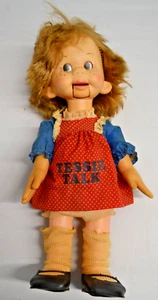 Vintage 1974 Horsman TESSIE TALK Ventriloquist Moving Mouth 18" Pull String Doll - Picture 1 of 8