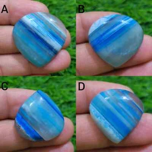 Lo último en piedras preciosas sueltas con bandas azules ágata forma de pera para hacer joyas - Imagen 1 de 13
