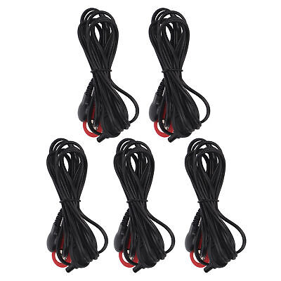 5x Black Electrode Wire 2.35mm Plug Electrode Lead Wire For TENS Machine Digital • 9.95€