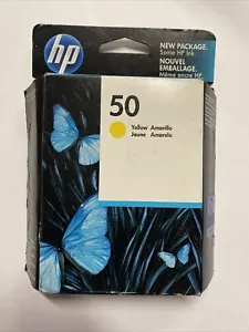 NEW SEAL! Genuine HP 50 Yellow Ink Cartridge (HP 51650Y) 230 250 650 FREE SHIP - Picture 1 of 1