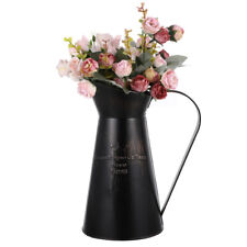  Flower Bucket Pot Vase Black for Flowers Antique Wash Bowl and Jug Dried