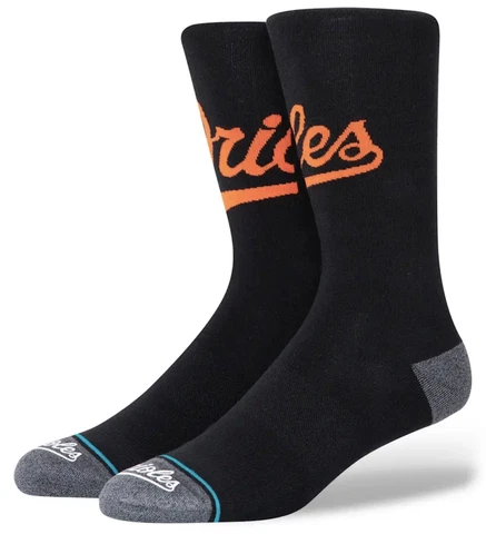 STANCE MLB Baltimore Orioles Alt Jersey 2 Black Orange Crew Socks Mens L 9-13 Cover
