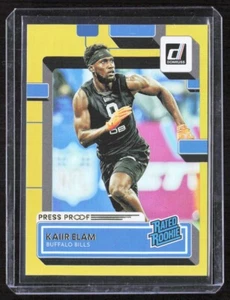 2022 10277A Donruss GOLD Press Proof Kaiir Elam Rookie Buffalo Bills #357 - Picture 1 of 2