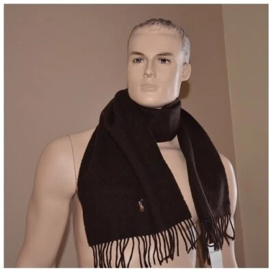 NUEVO CON ETIQUETAS Polo Ralph Lauren Para hombres Lana de Cordero Invierno Cálido Bufanda cOaT Chaqueta Poni Logo Foto 1 de 3