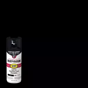 12 Oz Custom Spray 5-In-1 Satin Black Spray Paint All Surface Finish - Picture 1 of 6