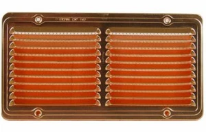 GRIGLIA AERAZIONE RETTANGOLARE TUTTO RAME CON RETE 150x280 mm - Foto 1 di 5