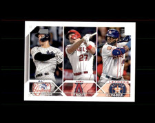 Aaron Judge/Mike Trout/Yordan Alvarez 2023 Topps AL HRs Leaders Card #246 (Z)