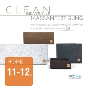 Filzbox - Höhe 11 - 12 cm - ohne Deckel - CLEAN - Abmessungen nach Wunsch - Korb - Bild 1 von 10