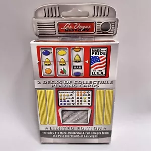 Carta Mundi Las Vegas History 2 Decks of Playing Cards Boxed Set Brand New - Picture 1 of 7