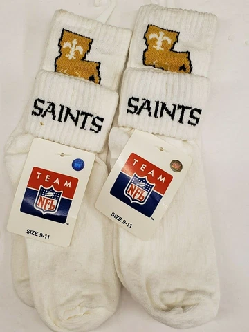 NFL New Orleans Saints Ladies Socks Size: 9-11 (2 Pair) Logo Cover