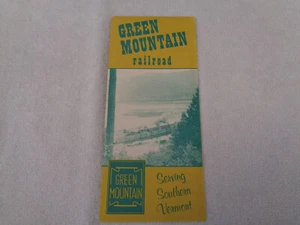Green Mountain Railroad Prospekt, Serving Southern Vermont, 1971 Time Table - Bild 1 von 4