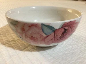 Martha Stewart “Peony Flowers” Soup/Cereal Bowl SET of 3 MINT Condition - Picture 1 of 7