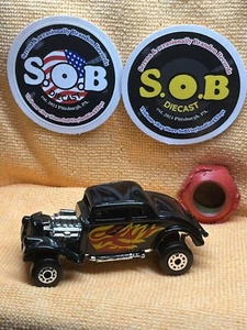 MATCHBOX 1933 WILLYS STREET ROD Black w/ Flames Diecast NM Condition - Picture 1 of 8