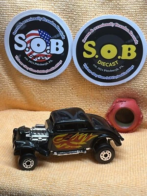 MATCHBOX 1933 WILLYS STREET ROD Black w/ Flames Diecast NM Condition - Image 1 of 4