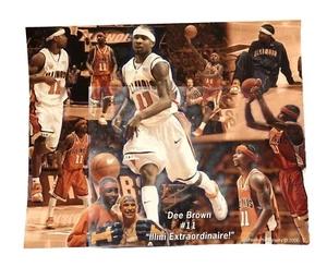 8x10 Photo Collage of Dee Brown #11 “Illini Extraordinaire!” By Brad LaPayne ‘06 - Picture 1 of 8