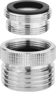 Poliertes Chrom Wasserhahn Adapter Kit für 3/4" Gartenschlauch auf 1/2" Spültischarmatur - Bild 1 von 12