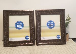 8X10 Picture Frames Set of 2, Photo Frame for Table Top,Wall Display Brown