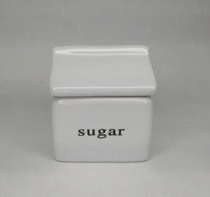 Signature Housewares Coffee Break Lidded Sugar Pot Ceramic White - Picture 1 of 11