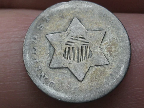 1851-1853 Three 3 Cent Silver Trime- Type 1 Cover
