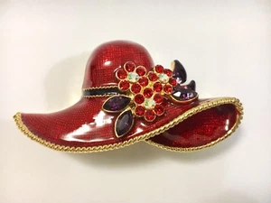Red Hat Bejeweled Trinket Box - Picture 1 of 4