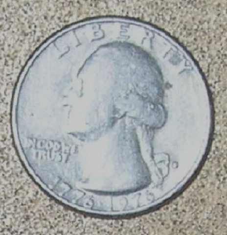 1976 Bi-Centennial Quarter Filled D Error; Rare Old Coin Money for Collections Cover