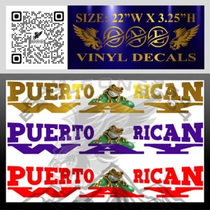 1x PUERTO RICAN WAY DECAL, COQUI VINYL STICKER PUERTO RICO - Picture 1 of 17