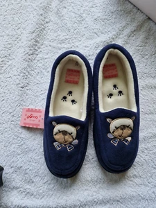 Teddy moccasins size 6 in navy blue - Bild 1 von 3