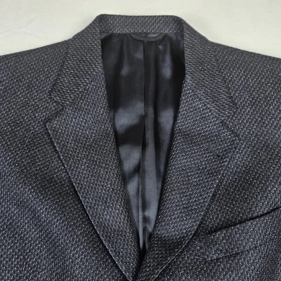VTG Tweed Mens Sport Coat Jacket Navy Houndstooth Gun Check Blazer Wool USA 42S - Image 1 of 4