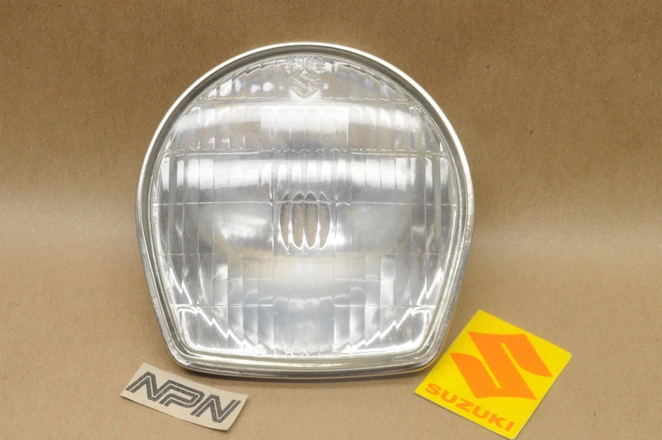 Nuevo de Lote Antiguo Suzuki 1971 AC50 AS50 1973 MT50 Stanley Luz Cabeza Lámpara Lente 35121-22610 Foto 1 de 4