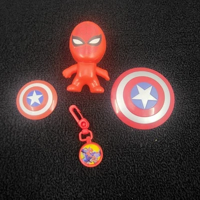 2018 Spider-Man Into Spider-Verse McDonald's Happy Two Shields +key Chain Mute - Image 1 of 3