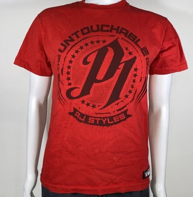 AJ Styles The Untouchable One Hard To Follow Authentic WWE T-Size Size Medium - Image 1 of 4