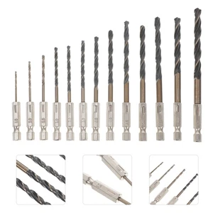 13 Pcs Hexagonal Drill Bits for Twist Set Alloy Steel - Imagen 1 de 10
