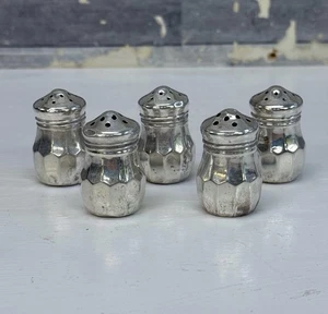 Sterling Silver Salt & Pepper Shakers Vincent Lollo, Set of 5 Vintage 1950s - Picture 1 of 10