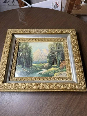 Oil Painting Robert Wood Signed Mountain Scene Framed - Image 1 of 4