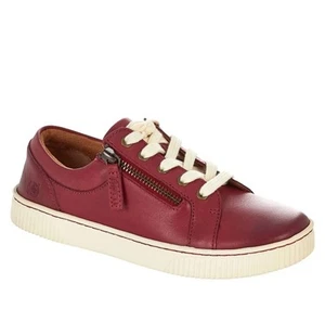 Born® Paloma Women’s Leather Red Sneakers Casual Shoes Sz 8.5 - Picture 1 of 8
