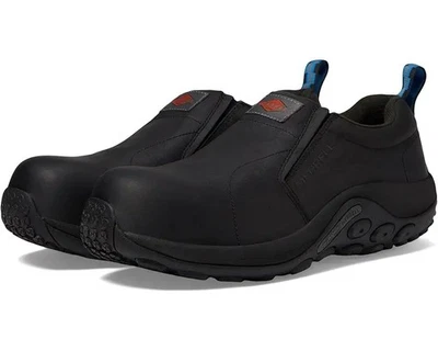 MERRELL Jungle Moc Leather SR  Black Men’s Size 7.5 US Work Shoes J099321 NEW - Image 1 of 4