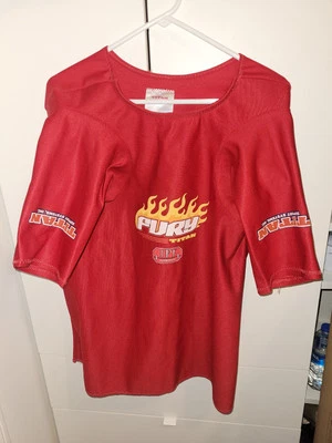 Titan Fury Bench Shirt, Special Order For 242lbs Class, Red, Lightly Used - Image 1 of 4