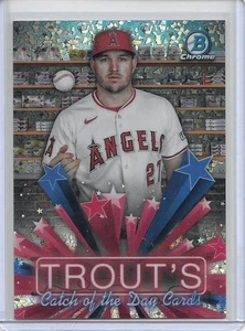 2025 Bowman Mike Trout Chrome Hobby Stars #HS-6 Diamond Refractor /150 - Picture 1 of 2