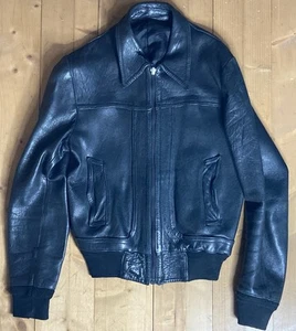 Vintage Authethic Leather Jacket From The 70s - Imagen 1 de 7