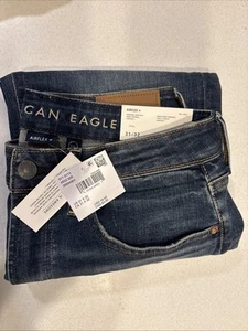 New W/Tags American Eagle AirFlex+ Original Bootcut Jean DK VTG Wash #6502 31/32 - Picture 1 of 22