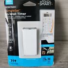 myTouchSmart 24-Hour Indoor In-Wall Timer - 2 Custom ON/OFF Times White Cover
