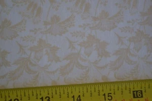 By 1/2 Yd, Tan Floral on Cream Quilt Cotton, RJR/Giselle/Classically Home, B268 - Picture 1 of 6