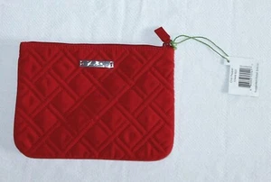 VERA BRADLEY Paprika Microfiber Top Zip Cosmetic Bag NWOT - Picture 1 of 4
