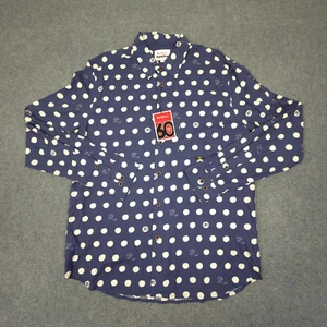 Rolling Stone Shirt Mens LARGE Blue Ben Sherman Long Sleeve Button Up Size L - Picture 1 of 10
