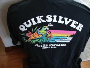 Quiksilver Mystic Paradise Short Sleeve T-Shirt Men's X-Large Skate Surf Parrot - Picture 1 of 4