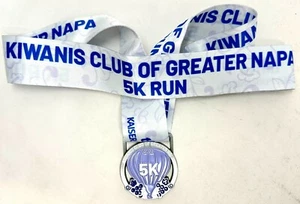 2022 Napa Valley Marathon Kiwanis Club 5k Finisher Medal (Wine Country) Run Race - Picture 1 of 2
