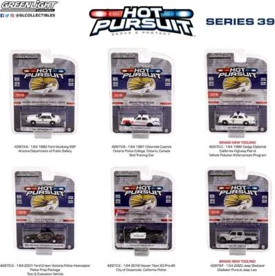 Greenlight 1/64th scale Hot Pursuit Series 39 6-car set - Image 1 of 4